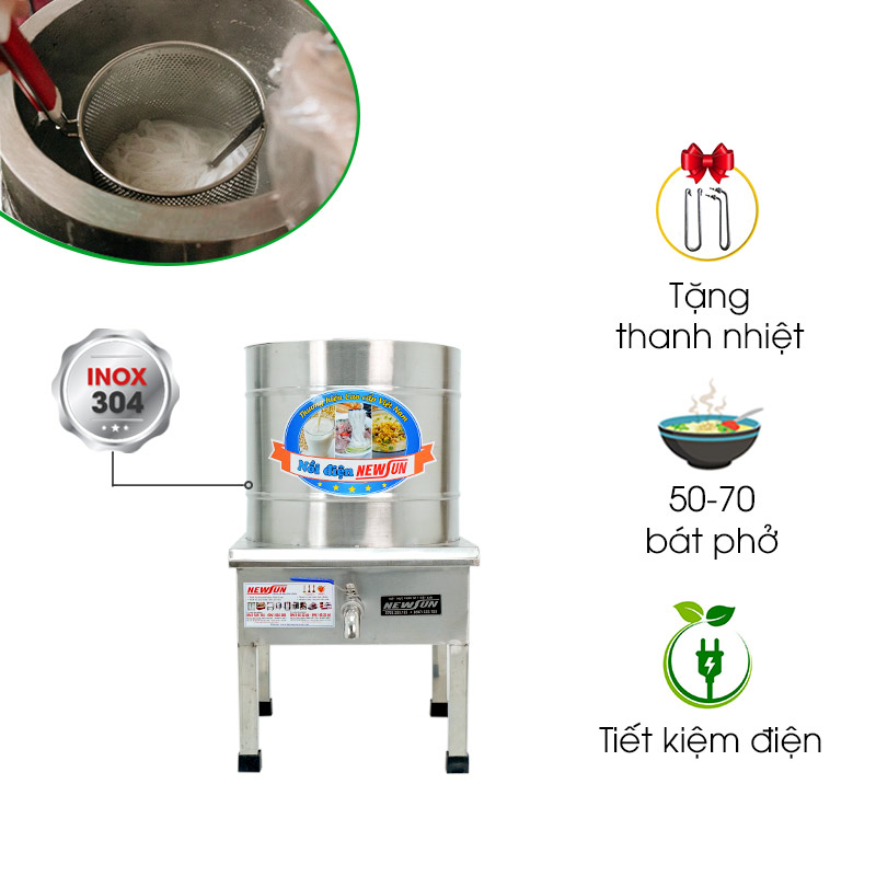 Nồi nấu phở tủ điện rời 120L