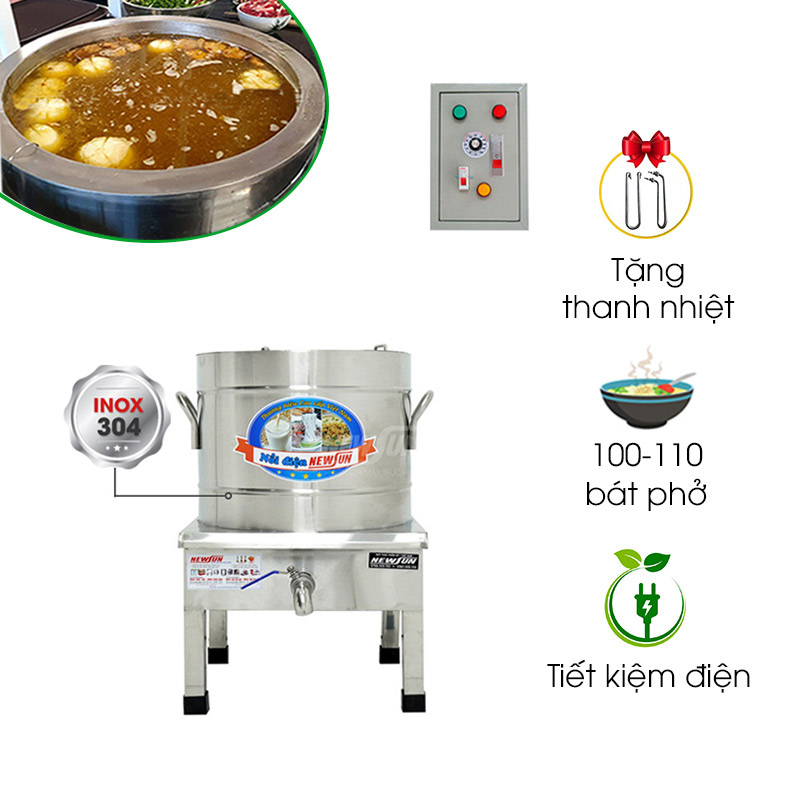 Nồi nấu phở tủ điện rời 120L
