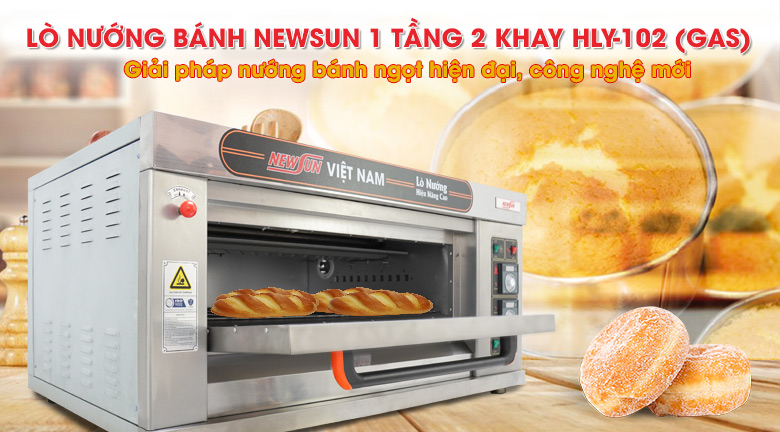 Lò nướng bánh bông lan 1 tầng 2 khay HLY-102