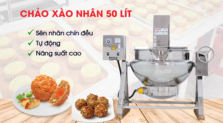 máy sên nhân bánh trung thu 50 lít